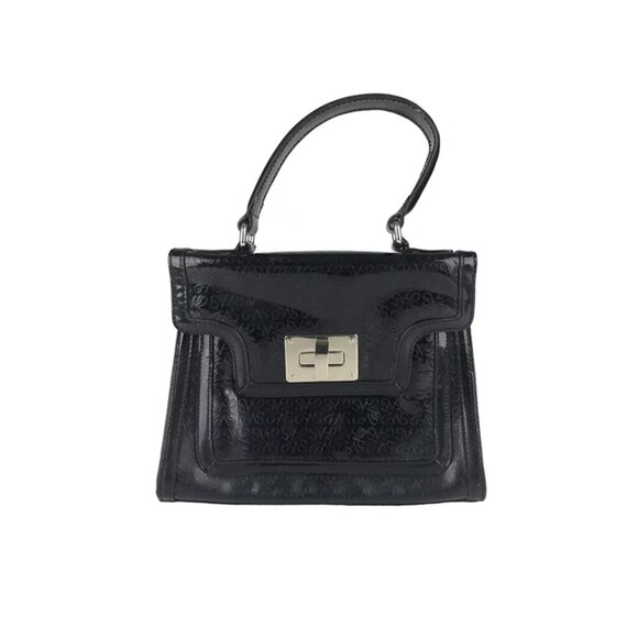 Simply‎ Vera Wang Black Womens Top Handle Turn Lock Inner Pockets Handbag - Picture 1 of 9